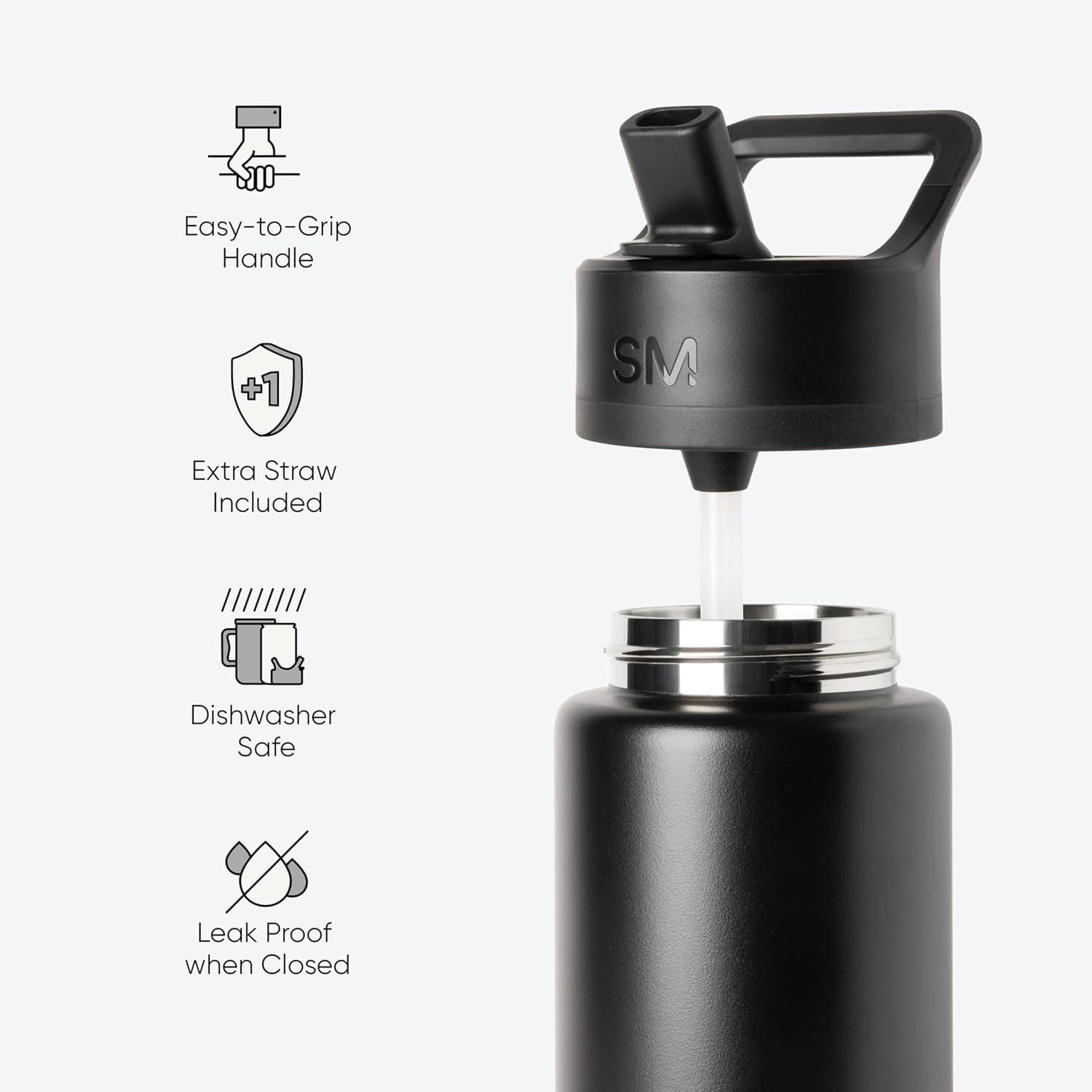 imageSimple Modern Kids Summit Water Bottle with Straw Lid  Blippi 14oz Stainless Steel Cup Insulated Tumbler for Toddlers School  Blippi SpaceSesame Street Elmo Says