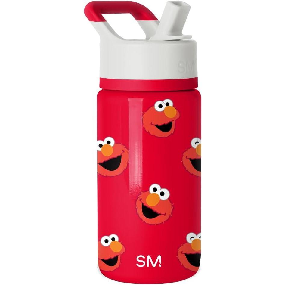 imageSimple Modern Kids Summit Water Bottle with Straw Lid  Blippi 14oz Stainless Steel Cup Insulated Tumbler for Toddlers School  Blippi SpaceSesame Street Elmo Says