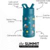 imageSimple Modern Kids Summit Water Bottle with Straw Lid  Blippi 14oz Stainless Steel Cup Insulated Tumbler for Toddlers School  Blippi SpaceBlippi Space