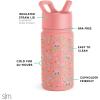 imageSimple Modern Kids Summit Water Bottle with Straw Lid  Blippi 14oz Stainless Steel Cup Insulated Tumbler for Toddlers School  Blippi SpaceCoComelon Pink Melon