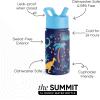 imageSimple Modern Kids Summit Water Bottle with Straw Lid  Blippi 14oz Stainless Steel Cup Insulated Tumbler for Toddlers School  Blippi SpaceJurassic Jungle