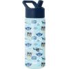 imageSimple Modern Kids Summit Water Bottle with Straw Lid  Blippi 14oz Stainless Steel Cup Insulated Tumbler for Toddlers School  Blippi SpacePaw Patrol Helicopter Chase