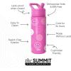 imageSimple Modern Kids Summit Water Bottle with Straw Lid  Blippi 14oz Stainless Steel Cup Insulated Tumbler for Toddlers School  Blippi SpacePink Happy Faces