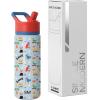 imageSimple Modern Kids Summit Water Bottle with Straw Lid  Blippi 14oz Stainless Steel Cup Insulated Tumbler for Toddlers School  Blippi SpaceRad Dino