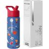 imageSimple Modern Kids Summit Water Bottle with Straw Lid  Blippi 14oz Stainless Steel Cup Insulated Tumbler for Toddlers School  Blippi SpaceSports Balls
