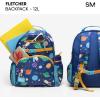 imageSimple Modern Medium Blippi Toddler Backpack for School Girls and Boys  Kindergarten Elementary Kids Backpack  Fletcher Collection  Kids  15quot tall  Blippi SpaceDisney Moana Oceana