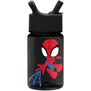 imageSimple Modern Blippi Kids Water Bottle Plastic BPAFree Tritan Cup with Leak Proof Straw Lid  Reusable and Durable for Toddlers Boys  Summit Collection  12oz Blippi SpaceMarvelSpidey Kid