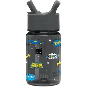 imageSimple Modern Blippi Kids Water Bottle Plastic BPAFree Tritan Cup with Leak Proof Straw Lid  Reusable and Durable for Toddlers Boys  Summit Collection  12oz Blippi SpaceDC Comics Batman POW