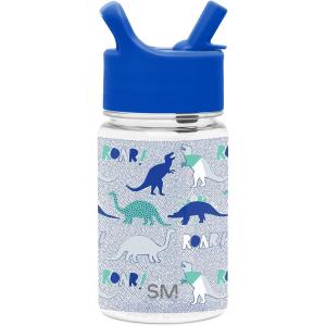 imageSimple Modern Blippi Kids Water Bottle Plastic BPAFree Tritan Cup with Leak Proof Straw Lid  Reusable and Durable for Toddlers Boys  Summit Collection  12oz Blippi Space Dinosaur Roar