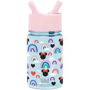 imageSimple Modern Blippi Kids Water Bottle Plastic BPAFree Tritan Cup with Leak Proof Straw Lid  Reusable and Durable for Toddlers Boys  Summit Collection  12oz Blippi SpaceDisneyMinnie Mouse Rainbow