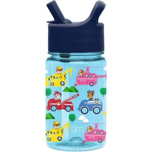 imageSimple Modern Blippi Kids Water Bottle Plastic BPAFree Tritan Cup with Leak Proof Straw Lid  Reusable and Durable for Toddlers Boys  Summit Collection  12oz Blippi SpaceViacomPaw Patrol Adventures