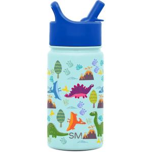imageSimple Modern Kids Summit Water Bottle with Straw Lid  Blippi 14oz Stainless Steel Cup Insulated Tumbler for Toddlers School  Blippi SpaceBlue Dino