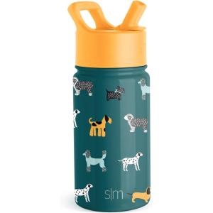 imageSimple Modern Kids Summit Water Bottle with Straw Lid  Blippi 14oz Stainless Steel Cup Insulated Tumbler for Toddlers School  Blippi SpaceDog Days