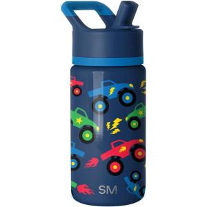 imageSimple Modern Kids Summit Water Bottle with Straw Lid  Blippi 14oz Stainless Steel Cup Insulated Tumbler for Toddlers School  Blippi SpaceMonster Truck Rally