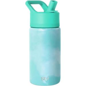 imageSimple Modern Kids Summit Water Bottle with Straw Lid  Blippi 14oz Stainless Steel Cup Insulated Tumbler for Toddlers School  Blippi SpaceOcean Tide