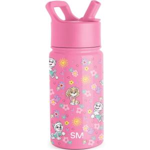 imageSimple Modern Kids Summit Water Bottle with Straw Lid  Blippi 14oz Stainless Steel Cup Insulated Tumbler for Toddlers School  Blippi SpacePaw Patrol Sunny Florals