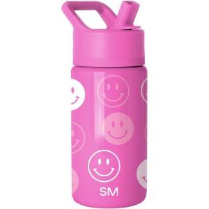 imageSimple Modern Kids Summit Water Bottle with Straw Lid  Blippi 14oz Stainless Steel Cup Insulated Tumbler for Toddlers School  Blippi SpacePink Happy Faces