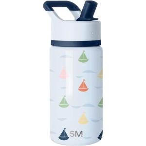 imageSimple Modern Kids Summit Water Bottle with Straw Lid  Blippi 14oz Stainless Steel Cup Insulated Tumbler for Toddlers School  Blippi SpaceShips at Sea