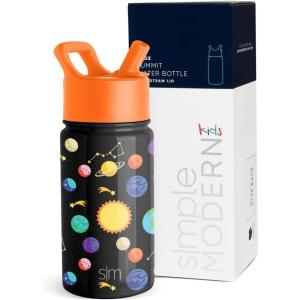 imageSimple Modern Kids Summit Water Bottle with Straw Lid  Blippi 14oz Stainless Steel Cup Insulated Tumbler for Toddlers School  Blippi SpaceSolar System