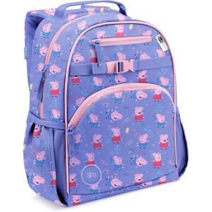 imageSimple Modern Medium Blippi Toddler Backpack for School Girls and Boys  Kindergarten Elementary Kids Backpack  Fletcher Collection  Kids  15quot tall  Blippi SpacePeppa Pig Bubbles
