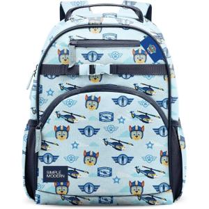 imageSimple Modern Medium Blippi Toddler Backpack for School Girls and Boys  Kindergarten Elementary Kids Backpack  Fletcher Collection  Kids  15quot tall  Blippi SpacePaw Patrol Helicopter Chase