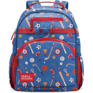 imageSimple Modern Medium Blippi Toddler Backpack for School Girls and Boys  Kindergarten Elementary Kids Backpack  Fletcher Collection  Kids  15quot tall  Blippi SpaceSports Balls