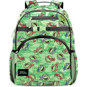 imageSimple Modern Medium Blippi Toddler Backpack for School Girls and Boys  Kindergarten Elementary Kids Backpack  Fletcher Collection  Kids  15quot tall  Blippi SpaceTmnt Mutant Ooze