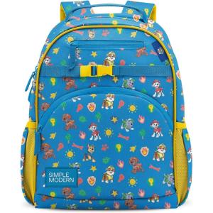 imageSimple Modern Medium Blippi Toddler Backpack for School Girls and Boys  Kindergarten Elementary Kids Backpack  Fletcher Collection  Kids  15quot tall  Blippi SpacePaw Patrol Outdoor Adventures