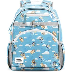 imageSimple Modern Medium Blippi Toddler Backpack for School Girls and Boys  Kindergarten Elementary Kids Backpack  Fletcher Collection  Kids  15quot tall  Blippi SpaceBluey Sky