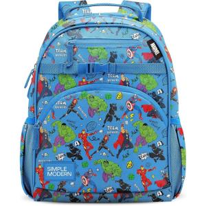 imageSimple Modern Medium Blippi Toddler Backpack for School Girls and Boys  Kindergarten Elementary Kids Backpack  Fletcher Collection  Kids  15quot tall  Blippi SpaceMarvel Avengers Heroes