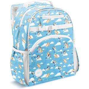 imageSimple Modern Medium Blippi Toddler Backpack for School Girls and Boys  Kindergarten Elementary Kids Backpack  Fletcher Collection  Kids  15quot tall  Blippi SpaceBluey Bluey Sky