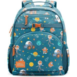 imageSimple Modern Medium Blippi Toddler Backpack for School Girls and Boys  Kindergarten Elementary Kids Backpack  Fletcher Collection  Kids  15quot tall  Blippi SpaceBlippi Space