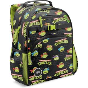 imageSimple Modern Medium Blippi Toddler Backpack for School Girls and Boys  Kindergarten Elementary Kids Backpack  Fletcher Collection  Kids  15quot tall  Blippi SpaceTmnt Turtles Unite