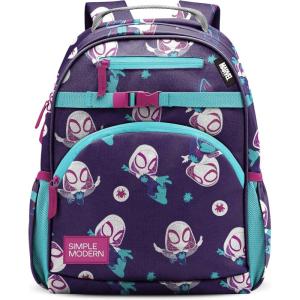 imageSimple Modern Medium Blippi Toddler Backpack for School Girls and Boys  Kindergarten Elementary Kids Backpack  Fletcher Collection  Kids  15quot tall  Blippi SpaceMarvel Spider Gwen