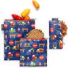 imageSimple Modern Disney Pixar Reusable Snack Bags for Kids Girls Boys  Food Safe BPA ampamp Phthalate Free Polyester Zip Pouches  Washable Sandwich Bag  Ellie Collection  3 pack  Pixar Mashup on BlueUnder Construction
