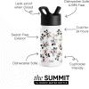 imageSimple Modern Kids Summit Water Bottle with Straw Lid  Disney Pixar Monsters Inc 18oz Stainless Steel Cup Insulated Tumbler for Boys Girls School  Dream TeamDisneyMickey Mouse Retro
