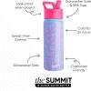 imageSimple Modern Kids Summit Water Bottle with Straw Lid  Disney Pixar Monsters Inc 18oz Stainless Steel Cup Insulated Tumbler for Boys Girls School  Dream TeamMattel Barbie Cursive