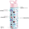 imageSimple Modern Kids Summit Water Bottle with Straw Lid  Disney Pixar Monsters Inc 18oz Stainless Steel Cup Insulated Tumbler for Boys Girls School  Dream TeamDisneyMinnie Mouse Rainbow