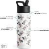 imageSimple Modern Kids Summit Water Bottle with Straw Lid  Disney Pixar Monsters Inc 18oz Stainless Steel Cup Insulated Tumbler for Boys Girls School  Dream TeamDisneyMickey Mouse Retro