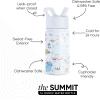imageSimple Modern Kids Summit Water Bottle with Straw Lid  Disney Pixar Monsters Inc 18oz Stainless Steel Cup Insulated Tumbler for Boys Girls School  Dream TeamDisneyCinderella Floral Wishes