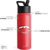 imageSimple Modern Kids Summit Water Bottle with Straw Lid  Disney Pixar Monsters Inc 18oz Stainless Steel Cup Insulated Tumbler for Boys Girls School  Dream TeamDisneyCars Kachow