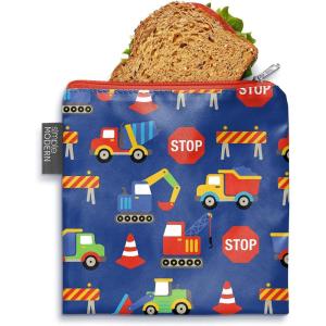 imageSimple Modern Disney Pixar Reusable Snack Bags for Kids Girls Boys  Food Safe BPA ampamp Phthalate Free Polyester Zip Pouches  Washable Sandwich Bag  Ellie Collection  3 pack  Pixar Mashup on BlueUnder Construction