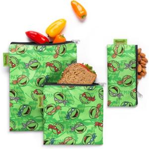 imageSimple Modern Disney Pixar Reusable Snack Bags for Kids Girls Boys  Food Safe BPA ampamp Phthalate Free Polyester Zip Pouches  Washable Sandwich Bag  Ellie Collection  3 pack  Pixar Mashup on BlueTMNT Mutant Ooze