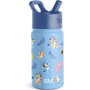 imageSimple Modern Kids Summit Water Bottle with Straw Lid  Disney Pixar Monsters Inc 18oz Stainless Steel Cup Insulated Tumbler for Boys Girls School  Dream TeamBluey Bluetastic Day