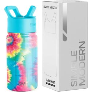 imageSimple Modern Kids Summit Water Bottle with Straw Lid  Disney Pixar Monsters Inc 18oz Stainless Steel Cup Insulated Tumbler for Boys Girls School  Dream TeamTieDye