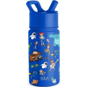 imageSimple Modern Kids Summit Water Bottle with Straw Lid  Disney Pixar Monsters Inc 18oz Stainless Steel Cup Insulated Tumbler for Boys Girls School  Dream TeamDisneyPixar Mashup on Blue