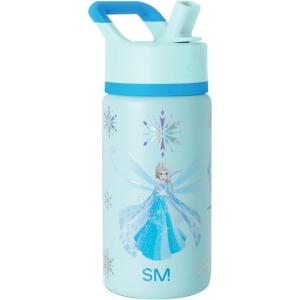 imageSimple Modern Kids Summit Water Bottle with Straw Lid  Disney Pixar Monsters Inc 18oz Stainless Steel Cup Insulated Tumbler for Boys Girls School  Dream TeamDisneyIridescent Elsa