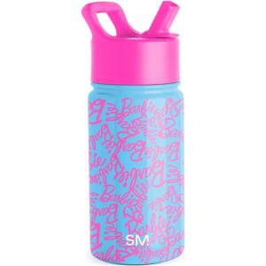 imageSimple Modern Kids Summit Water Bottle with Straw Lid  Disney Pixar Monsters Inc 18oz Stainless Steel Cup Insulated Tumbler for Boys Girls School  Dream TeamMattel Barbie Cursive