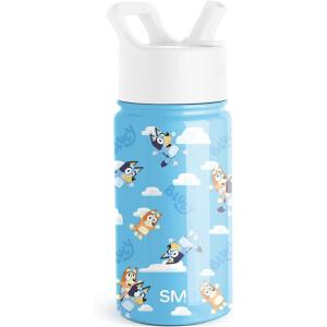 imageSimple Modern Kids Summit Water Bottle with Straw Lid  Disney Pixar Monsters Inc 18oz Stainless Steel Cup Insulated Tumbler for Boys Girls School  Dream TeamBluey Sky