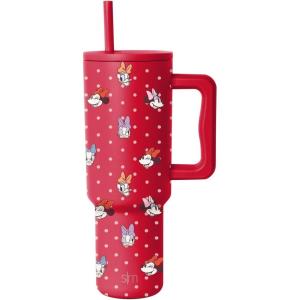 imageSimple Modern Disney 40 oz Tumbler with Handle and Straw Lid  Insulated Reusable Stainless Steel Water Bottle Travel Mug  Gifts for Women Men Him Her  Trek Collection  40oz  Seal of a PrincessDisney Minnie Dots and Faces